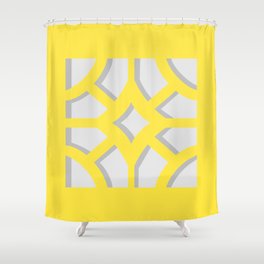 Breeze Block Three Lemon Two Shower Curtain
