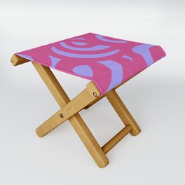 Yarn Loops - Hot pink and purple Folding Stool