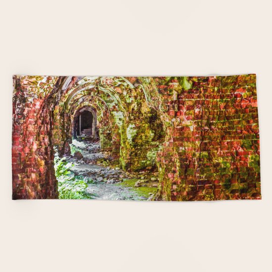 Ruins Beach Towel