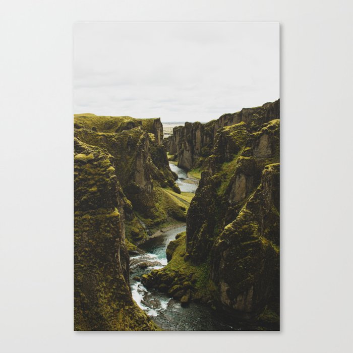 Fjaðrárgljúfur Canyon Canvas Print