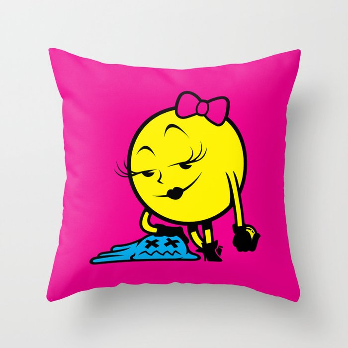 Ms. Pac-Man Throw Pillow