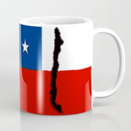 Chilean Flag with Map of Chile Coffee Mug