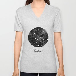 Gemini Constellation V Neck T Shirt