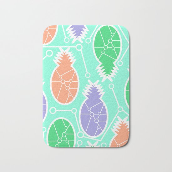 Pineapple network Bath Mat