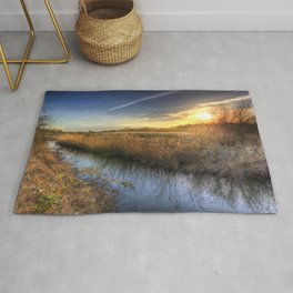The Ambling River Sunset Rug | Landscape, Photo, Nature 