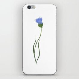Single stem wildflower blue iPhone Skin