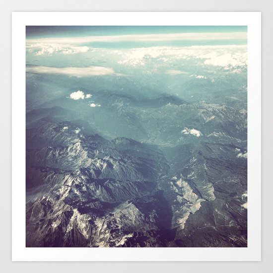 Aerial View of the French Alps Art Print