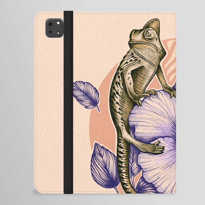 Floral fashion chameleon iPad Folio Case