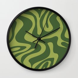 25 Abstract Liquid Swirly Shapes 220802 Valourine Digital Design  Wall Clock