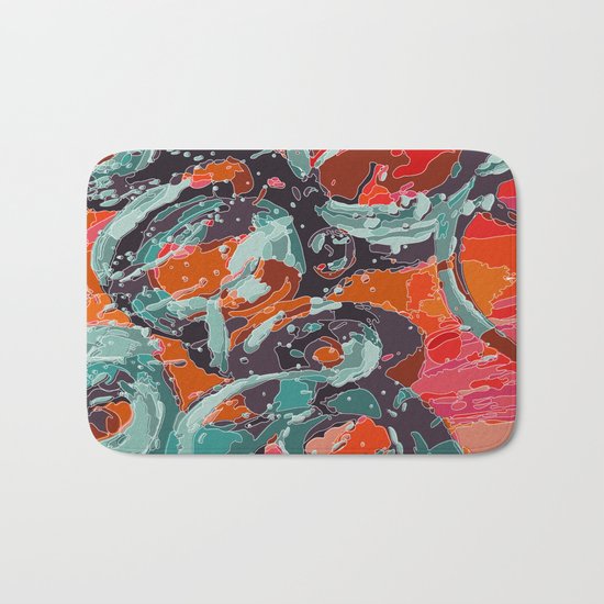 green rings Bath Mat