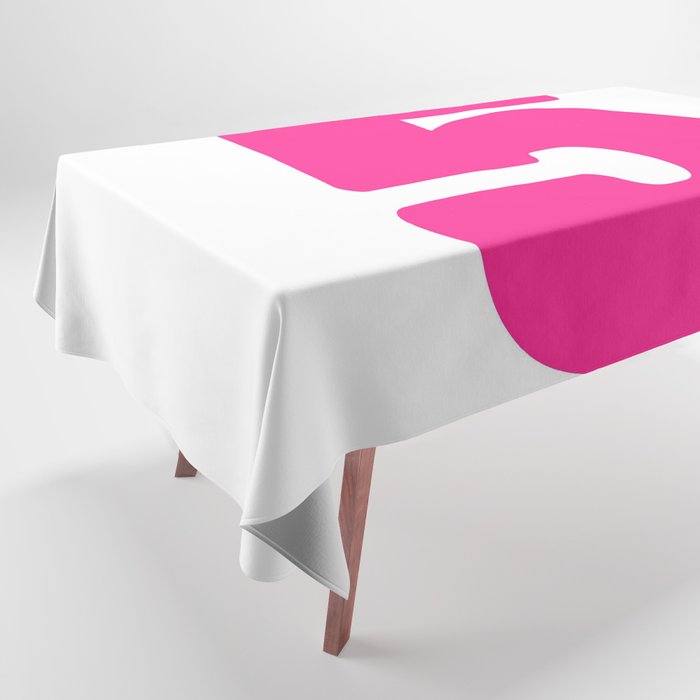 5 (Dark Pink & White Number) Tablecloth