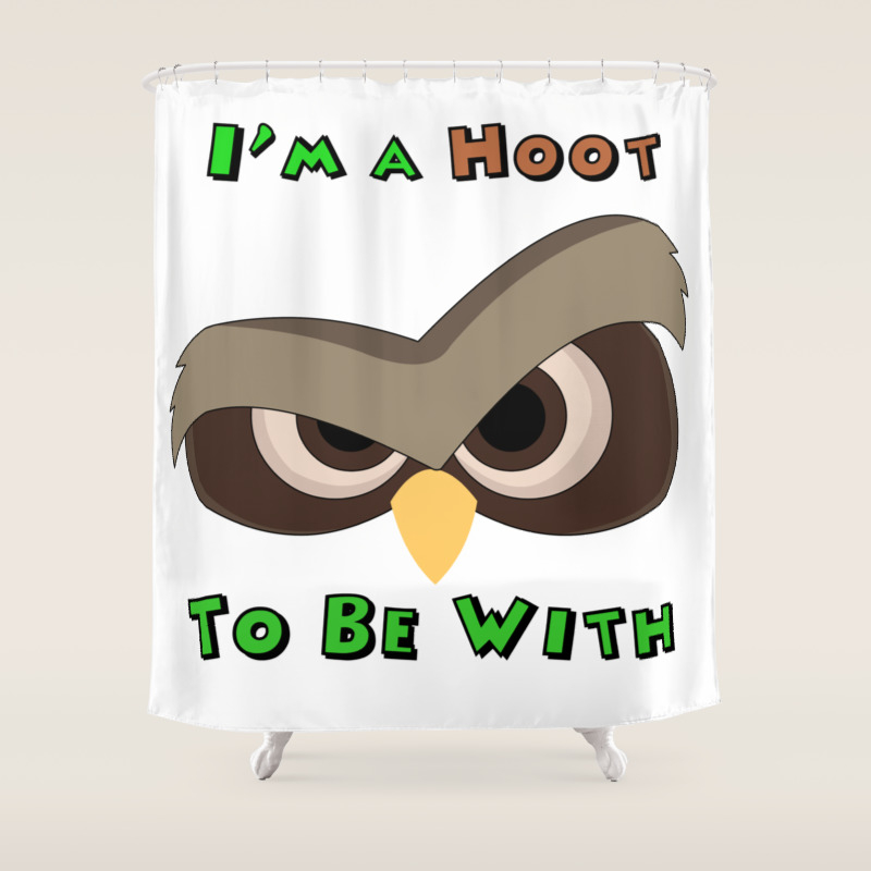 I M A Hoot Angry Owl Face Shower Curtain By Homestead Society6