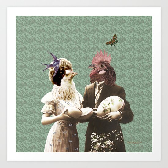 Mr & Ms Chick Art Print