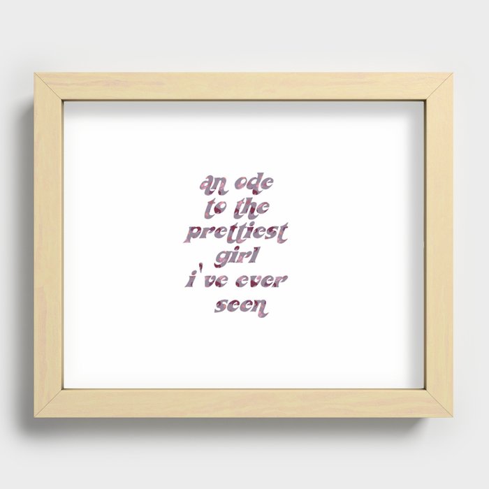 an ode to you Recessed Framed Print