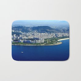 Brazil Photography - Beautiful Blue Water Separating The City Bath Mat