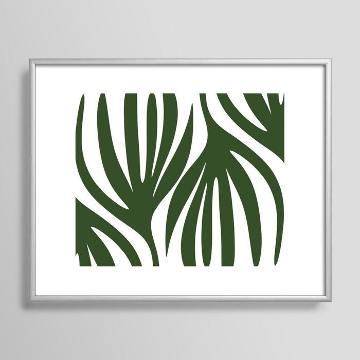 Maldives Minimalist Botanical Abstract in Forest Green and White Wrapping  Paper by Kierkegaard Design Studio