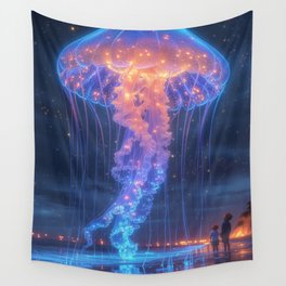 Surreal Jellyfish Beach Wall Tapestry