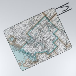Map of Muskoka County, Ontario, Canada Picnic Blanket