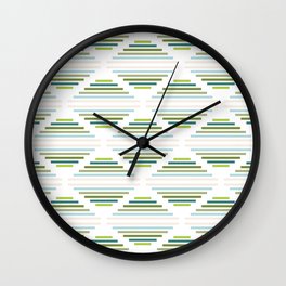 Navajo Lines - Green Wall Clock