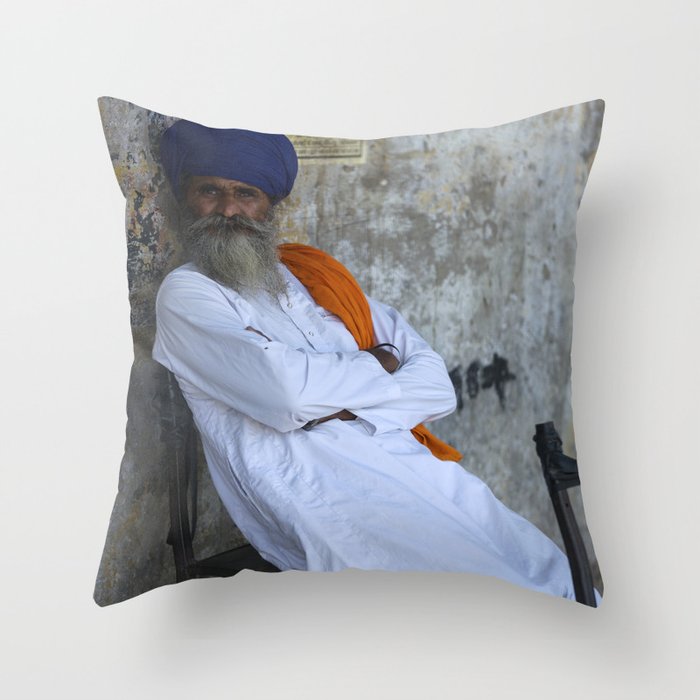 Sikh Man Throw Pillow