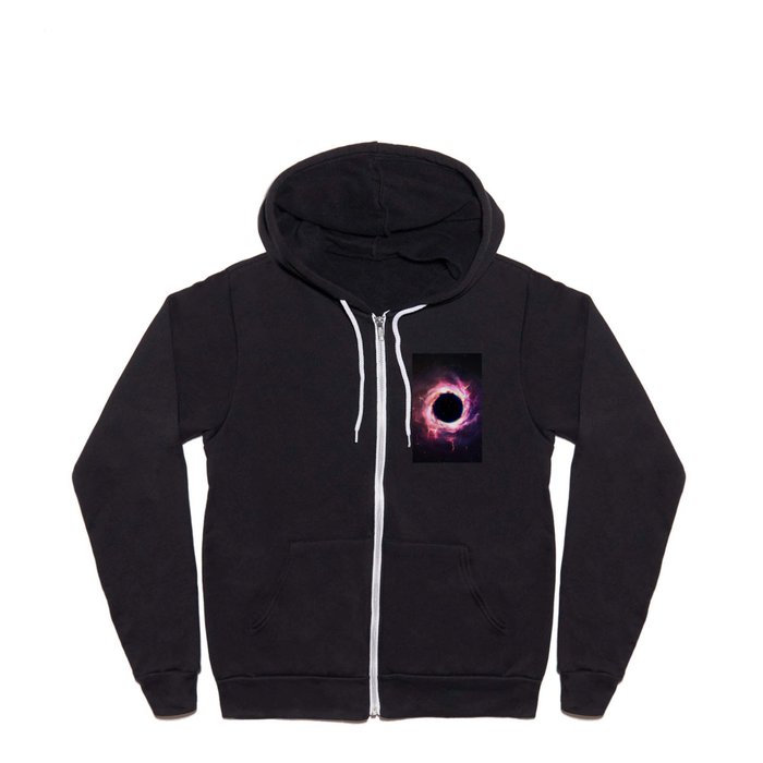 Black Hole Full Zip Hoodie by Space 99 Society6
