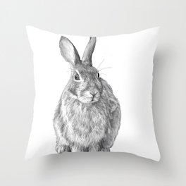 bunny hunny Throw Pillow