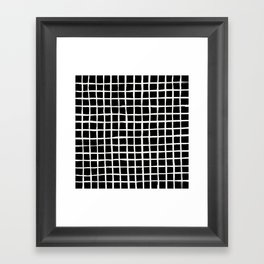 form blocs | strokes grid | off white on black  Framed Art Print