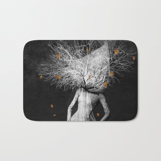 Dark portrait in autumn Bath Mat