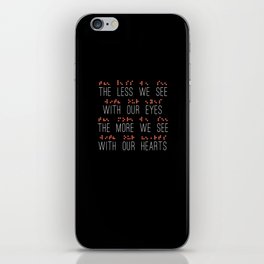 Less Eyes More Heart Impaired Dots Braille iPhone Skin