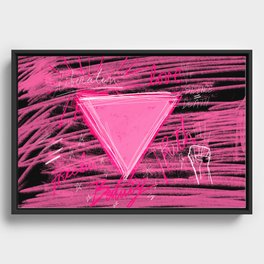 Pink Triangle Framed Canvas