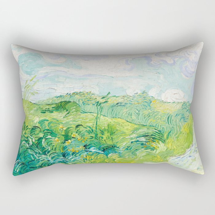 Vincent Van Gogh - Green Wheat Fields, Auvers Rectangular Pillow