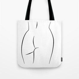 Minimalist Line art abstract nude woman ass Tote Bag