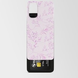 Luxury Magenta Pink Rose Gold Glitter Palm Trees Leaves Android Card Case