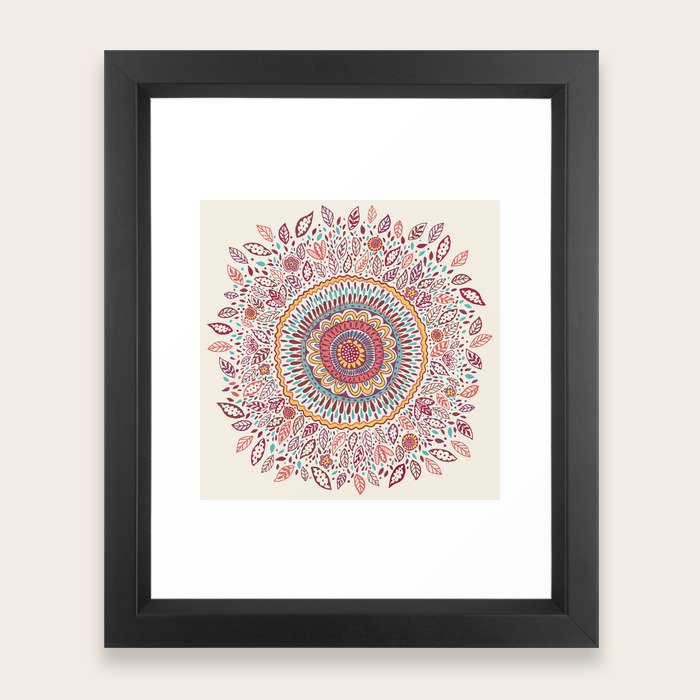 Download Sunflower Mandala Framed Art Print by janetbroxon | Society6