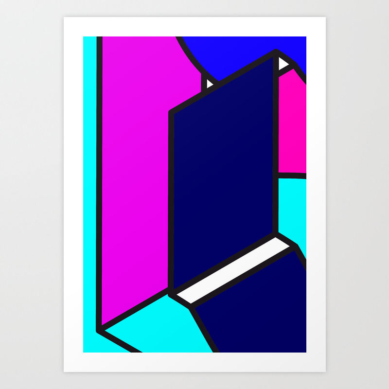 Abstract Art Color Blocks Art Print By Alexvdesign Society6