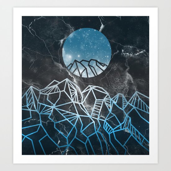 galaxy landscape 2 Art Print