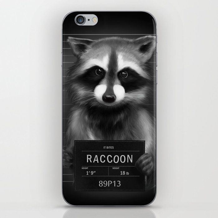Raccoon Mugshot iPhone Skin