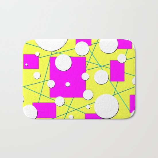 Geo Shape Play in Summertime Colors Bath Mat
