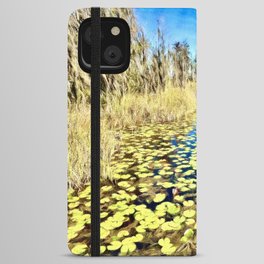 Cypress Swamp and Lily Pads iPhone Wallet Case