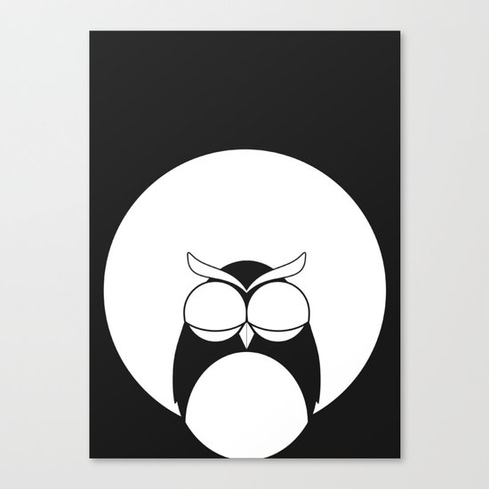 Sleepy owl Canvas Print