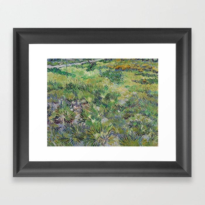 Long Grass with Butterflies by Vincent van Gogh Framed Art Print