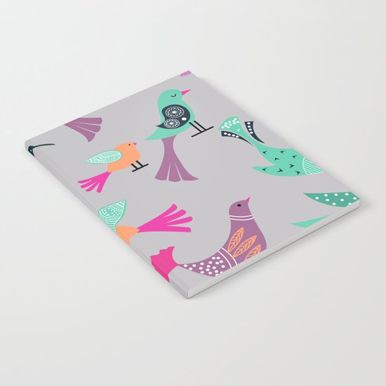 Birds Pattern #society6 #decor #buyart #illustration Notebook
