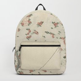 Hokusai, Fuji and cherry blossoms Backpack | Flower, Woodblock, Gakyojin, Hokusai, Flowery, Engraving, Plant, Japanese, Katsushika, Nature 