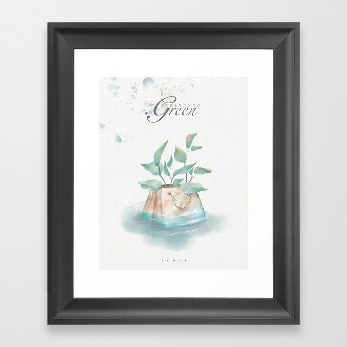 Green Plants for Green Life Framed Art Print