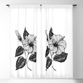 Hibiscus flower II Blackout Curtain