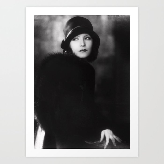 Greta Garbo, Hollywood Starlet black and white photograph / black and white photography Art Print