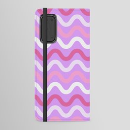 Pink retro waves cute Android Wallet Case