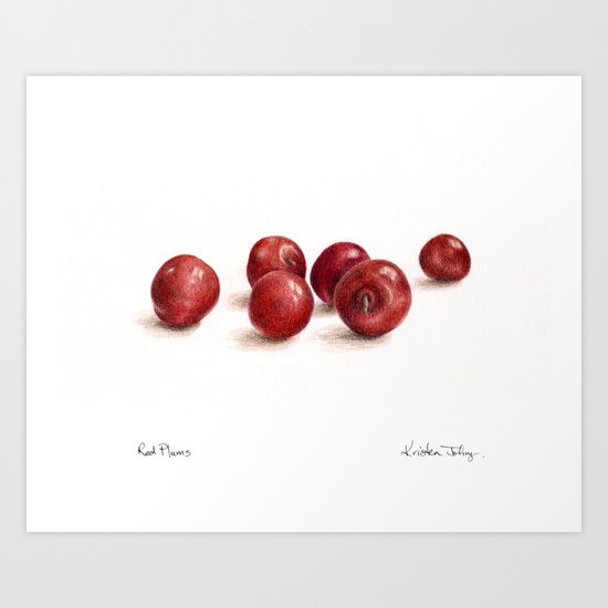 Red Plums Art Print