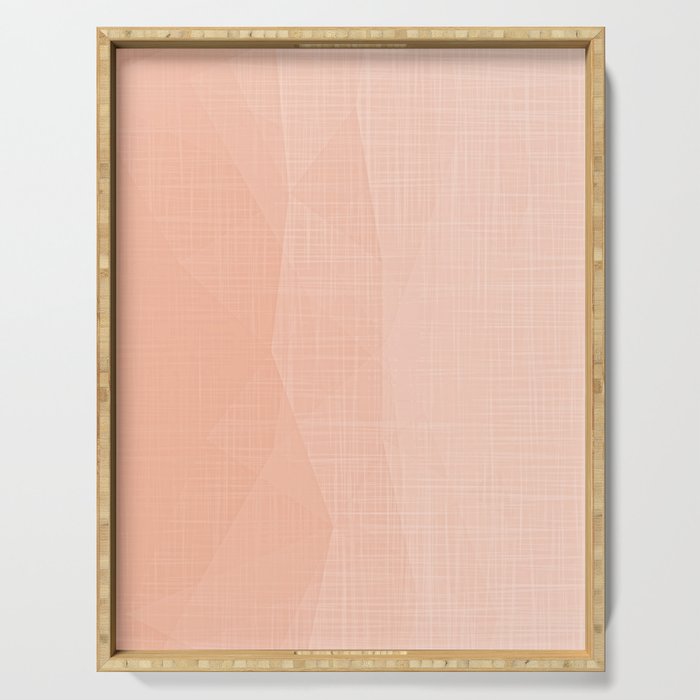A Touch Of Peach - Soft Geometric Minimalist Serving Tray