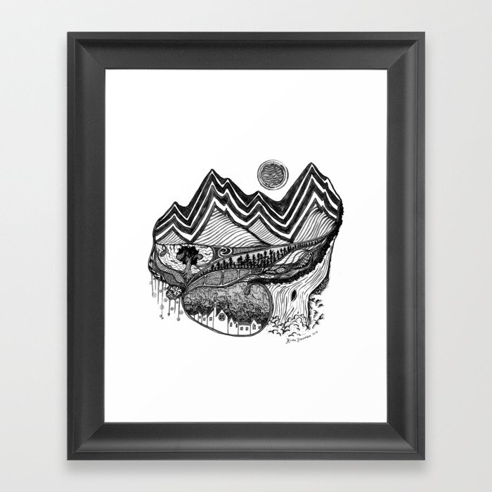 The Places You Will Find Me Hiding Framed Art Print